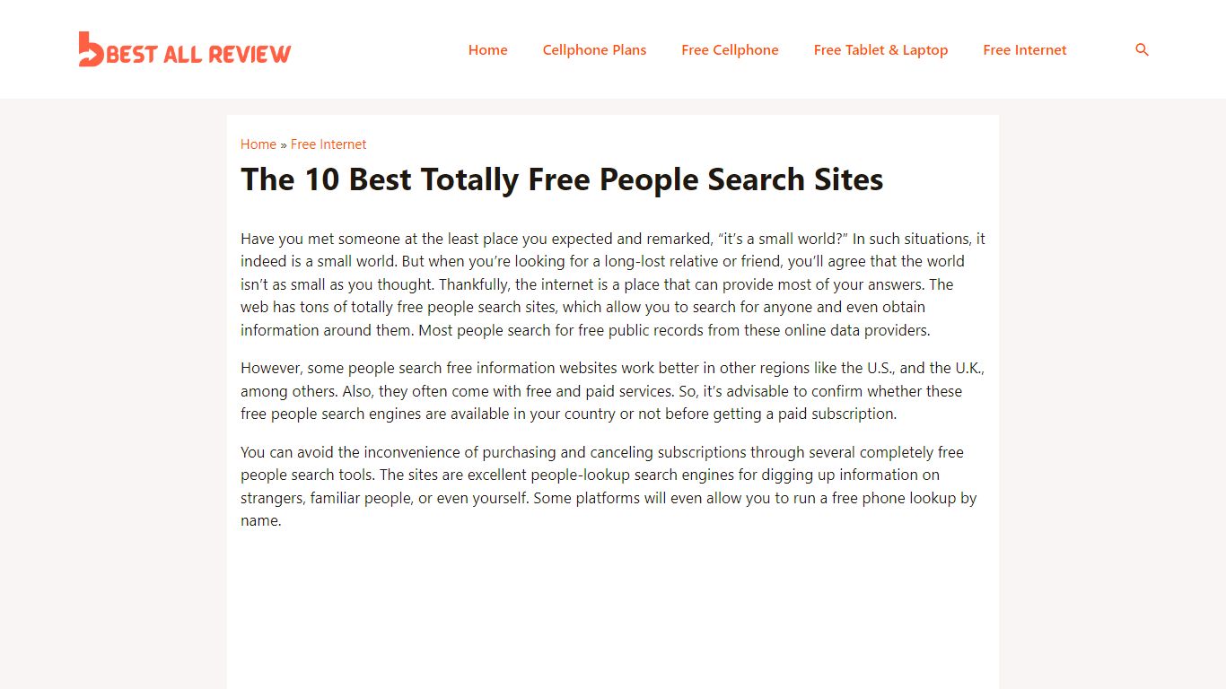 The 10 Best Totally Free People Search Sites - Best All Review